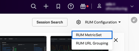 Settings panel for adding metric sets.
